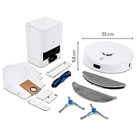 MEDION Saugroboter mit Absaugstation, Lasernavigation und Wischfunktion X41 SW+ (Starke 8000Pa Saugkraft, 2in1 Roboterstaubsauger, präzise Kartenerstellung, Go & No Go Bereiche, mehrere Etagen) – Ansicht 8