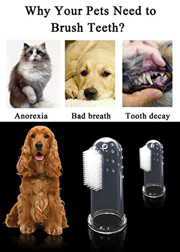 image for GDDP Dog Toothbrush for Dog Teeth Cleaning, Soft Silicone Finger Tooth