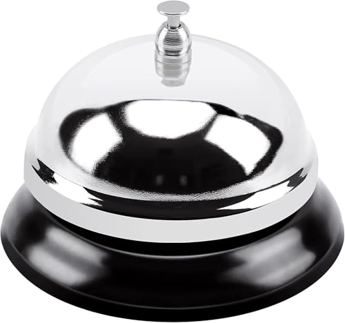 Image of 1Pcs Metal Office Bell Buzzer for Quiz Call Manual for Reception Desk Assistance, School, Church, Classroom, Hospital 8.5 x 5.5 cm