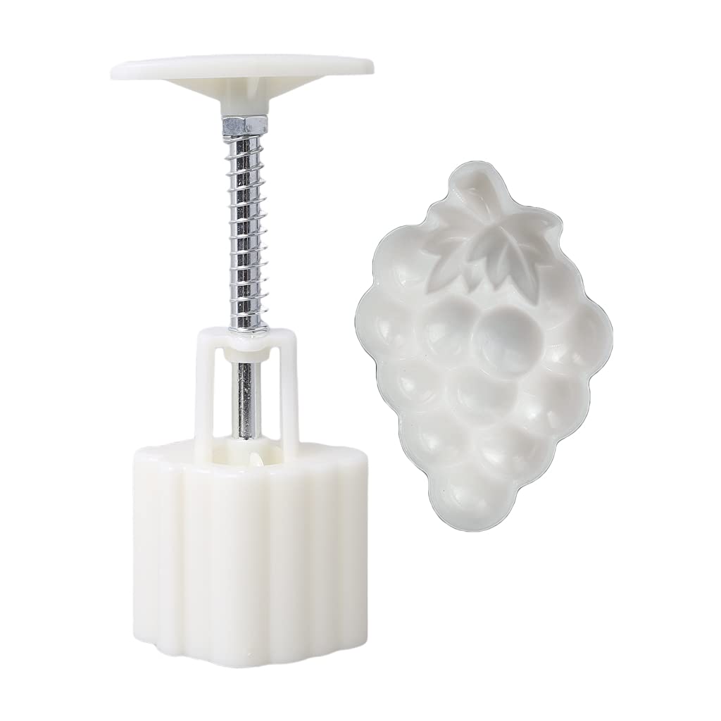 Buxuaaaa Mold Grape Shape 3D Stamp Cookie Cutter Molds 25g or 50g Baking Accessories for Mid-Autumn Festival