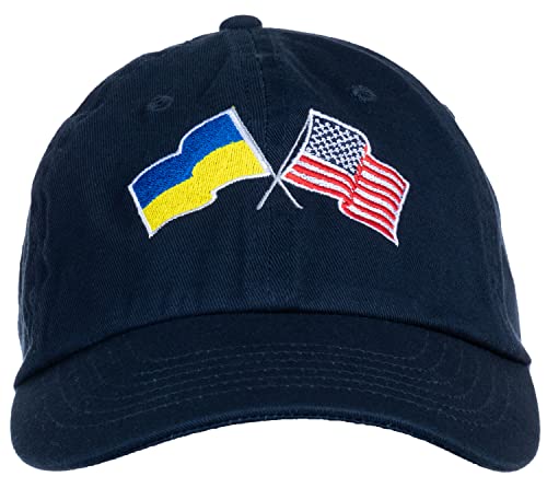 Image of Ann Arbor T-shirt Co. American Friendship Nations Flag Baseball Low Profile Dad Hat for Men Women