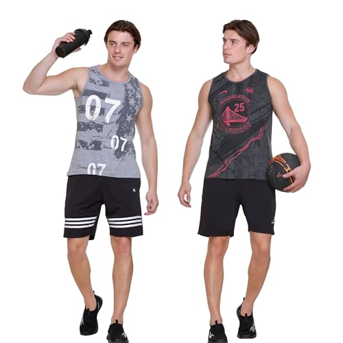 Image of Men's Shorts | Shorts for Men's | Men's Cotton Shorts | Dual Pocket Sleep Shorts - Regular Shorts - Workout, Gym, Running, Sports and Yoga Shorts - Pack of 2