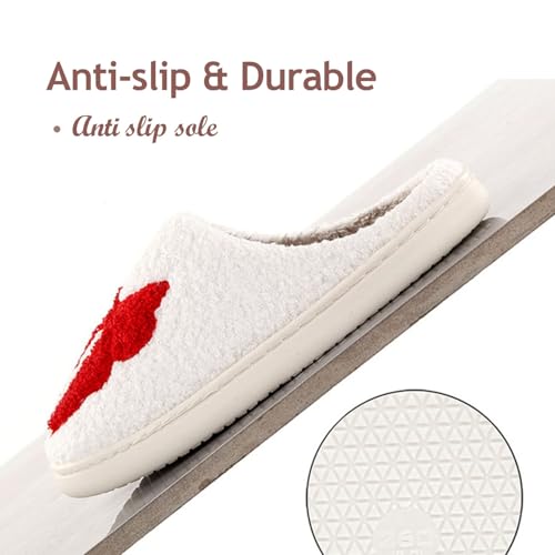 Women Men Home Slippers Elegant BowTie Comfy Plush Warm Slippers Slip-On Non-slip House Shoes Outdoor Indoor Shoes4