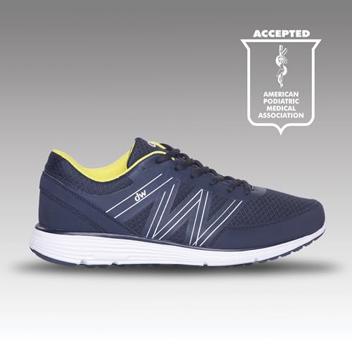 Image of diawin Wide Shoes for Men - Wide Toe Box, Smooth Interior, Breathable Design, Extra Depth - Perfect for Hallux, Sensitive, Swollen, or Diabetic Feet, Lightweight Shoes