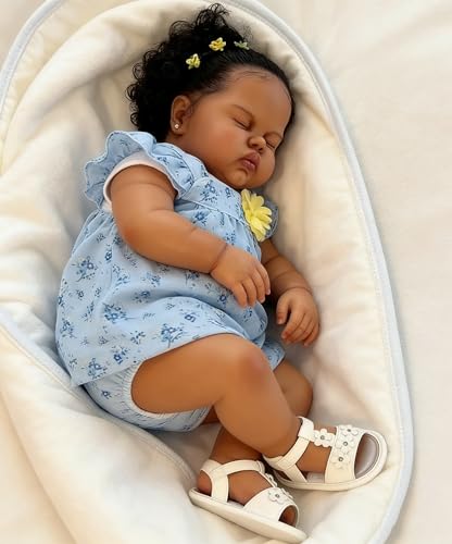 Muñeca Reborn Bebé Realista Negro 24 Pulgadas miniatura 5