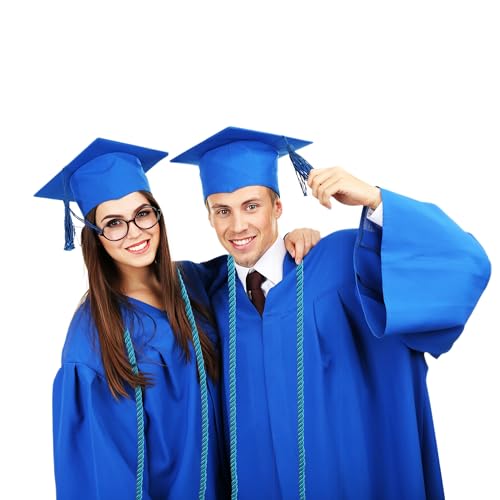 Image of Trounistro 8 Pieces Graduation Cords Yarn Honor Cords with Tassel for College Graduation Students (Teal)