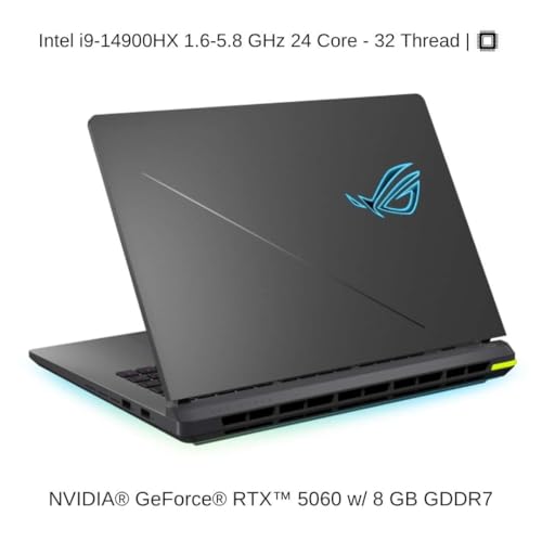 Image of HIDevolution [2025] ASUS ROG Strix G16 G615JMR 16 inch WUXGA 165Hz IPS-Level, 1.6 GHz i9-14900HX, RTX 5060, 64 GB DDR5 RAM, 2 TB PCIe SSD, Windows 11 Pro