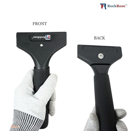 Image of RockRose Elite 8 inch Cast Aluminum Squeegee - Sturdy Long-Handle Anti-Slip Grip Precision Blade Change with Allen Wrench Professional Window Tint Application Tool