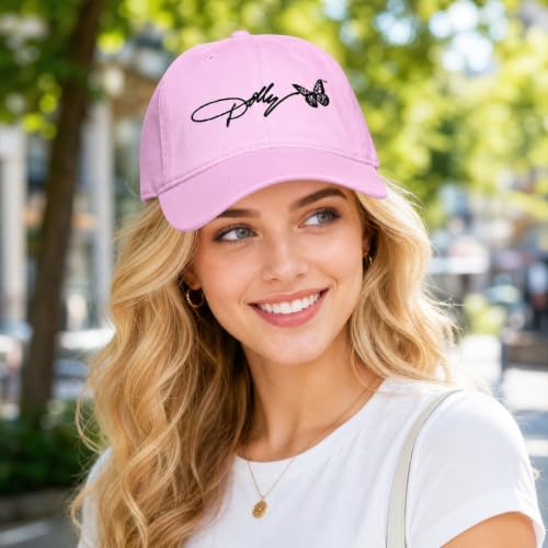 Dolly Hat Pink Memorial 1946-2026 Guitar Butterfly Cap Country Music Hat - image 6