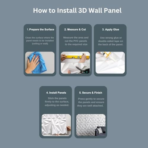 Image of Kayra Decor Wall Panels for Bedroom - PVC Diamond Design, Olive Green Color 19.7 inch X 19.7 inch (Pack of 12) - Covers 32.34 Sq. Ft.