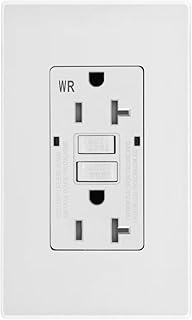 GFCI 20A WR Self Testing Outlet Weather Receptacle Ground Fault Circuit Interrupter Outlet Micmi (20A GFCI Self Test WR 1pack)