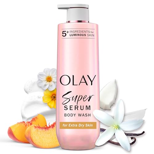 Olay Super Serum Body Wash for Extra Dry Skin, 24hr Long Lasting Rich Hydration, 5+ Ingredient...