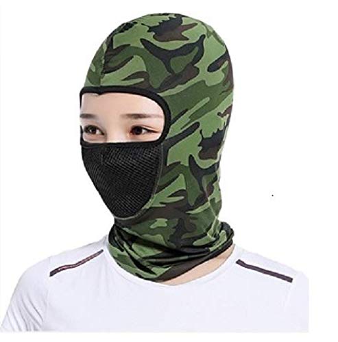Ek Udaan -Imported Unisex full face cover Breathable Cotton Fabric and Spandex Ski Cover Balacava Windproof Bike Face Mask for Bikers (Militry)
