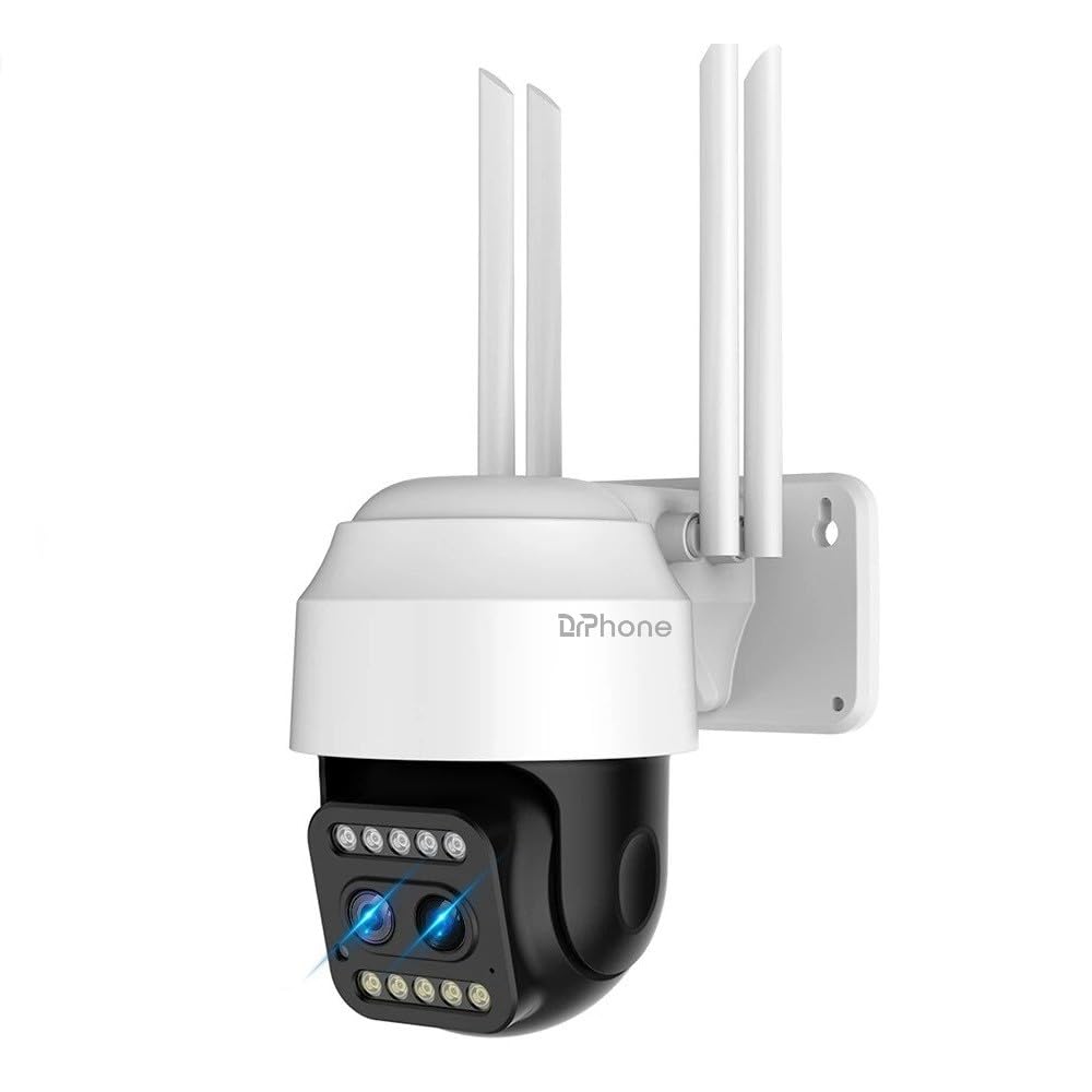 Caméra de surveillance Wifi DrPhone IPCAM7 contre les intrusions et zones mortes extérieures