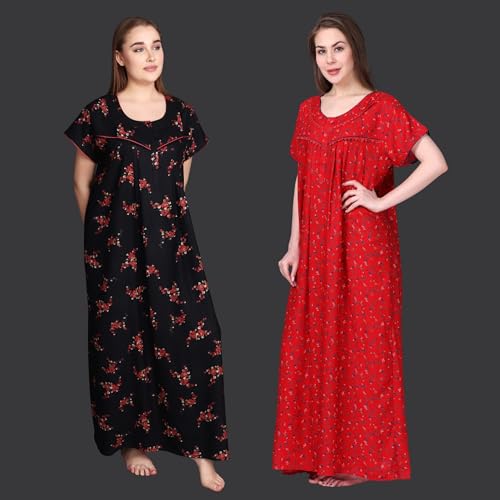 Image of Women's Alpine Floral Print Maxi Night Gown