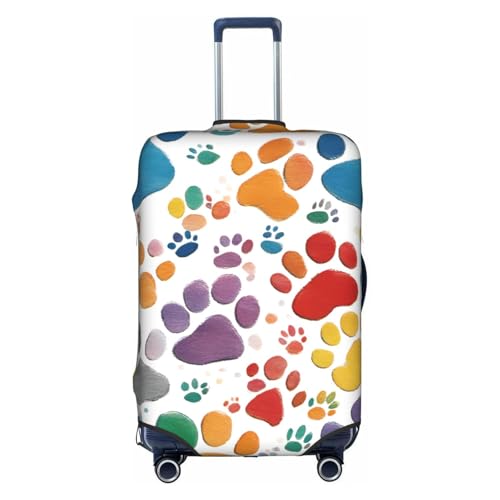 Paw Prints Art 1 Tsa Approved Luggage Cover For 18-32 Inch Suitcases Scratch-Resistant Stretch Luggage Cover