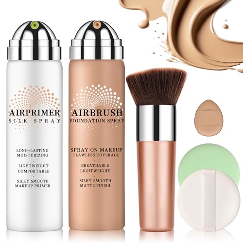 LZXLUKGIR Magic Minerals Airbrush Foundation and Makeup Primer for Face,Full Coverage Foundation for...