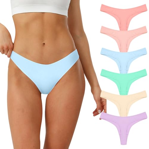String Thong Womens Cotton String Womens Thong Underwear Women Strings Set Underpants Sexy Briefs Panty Thong Underwear Women Panties Pack Of 6 S-XL product thumbnail 13