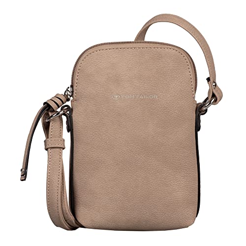 TOM TAILOR bags Caia Damen Handytasche Umhängetasche Klein Beige