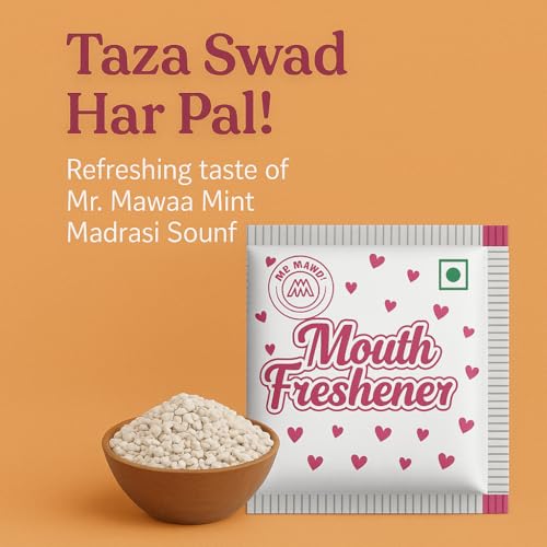 Image of Mr. Mawaa Mint Madrasi Mukhwas 900 Sachets | Refreshing Mint Flavored Saunf Mukhwas | Indian Mouth Freshener | Sweet & Tasty After Meal Digestive | Travel Friendly Sachet Pack