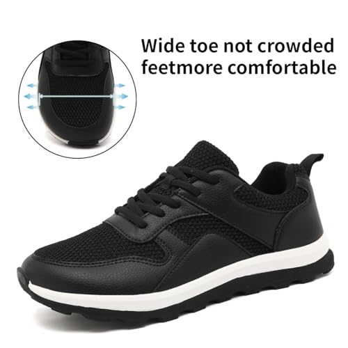 Image of Mens Walking Shoes Slip On Sports Sneakers Tennis Workout Athletic Camp Fitness Flat Sole Running Jogging Breathable Anti-Slip Outdoor Fashion