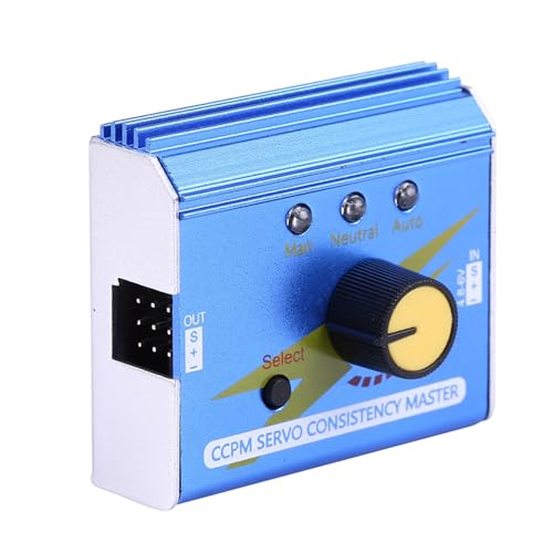 LckCryspho アルミニウム合金製RCサーボテスター ? 3台同時テスト対応、アナログデジタル共用、CCPMモード対応 for RCプレーン・RCカー