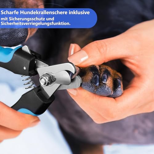 YABIFE Krallenschleifer für Hunde, Elektrischer Hundekrallenschneider, Superleise Hundekrallenfeile, Tierkrallenschleifer für kleine große Hunde Katzen Krallenpflege & Tierpflege, 3 Geschwindigkeiten