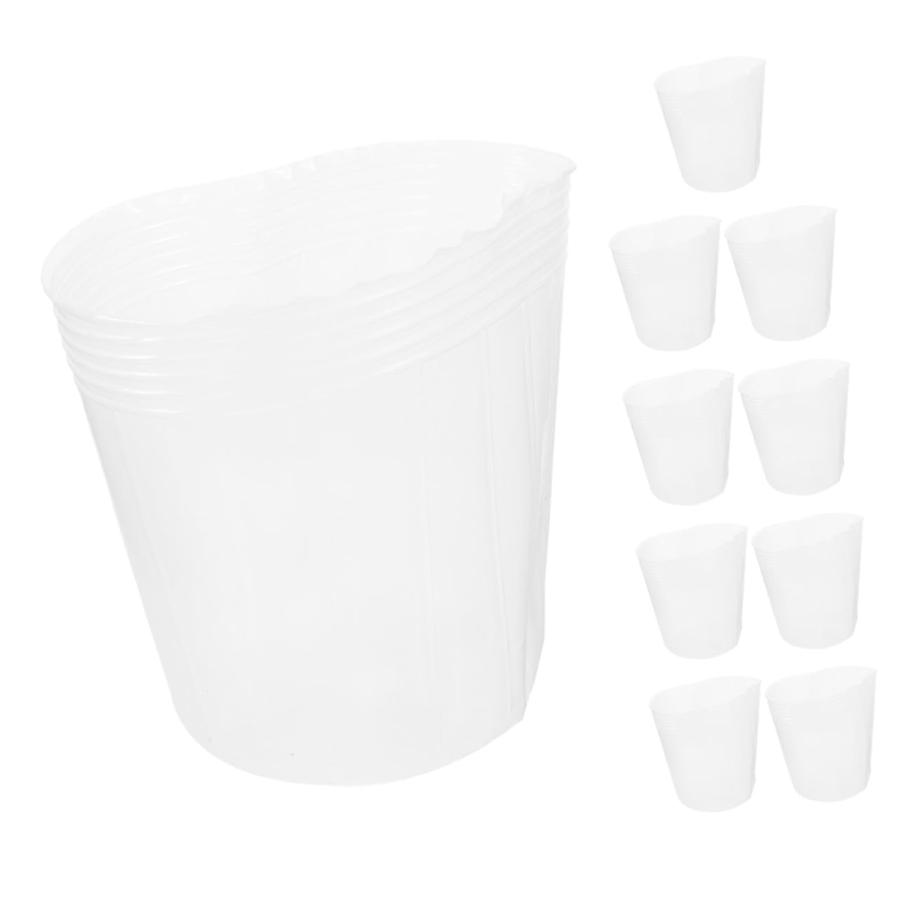 BESPORTBLE Flowerpot Lining Set of 10 Plastic Planter Liners Large Outdoor Planter Liners Drainage Holes Plant Pot Inserts for Outdoor Indoor Use