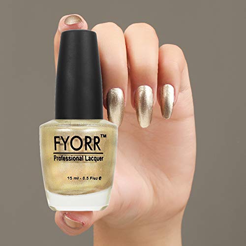 Image of Gold Rush Professional Nail Polish | Long Lasting, Quick Dry, Chip Resistant, High Shine Nail Paint | Smooth & Easy Application, Vibrant Trendy Shades for Women & Girls Party Daily Use 15ml
