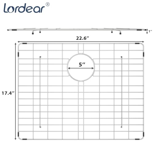 Rejilla protectora para fregadero 22.6" x 17.4" Lordear miniatura 2