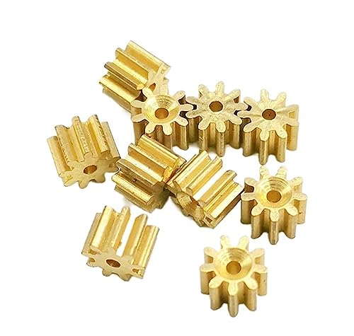 Bevel Gear Pinion Hardware Mechanical 0.96mm 10pcs 91A 0.4M Brass Gear 9T 4.4mm Diameter Copper Pinion