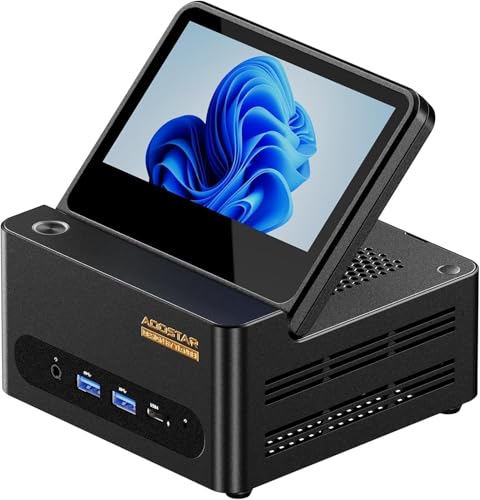 Mini PC AOOSTAR G-FLIP H255, AMD Ryzen 7 H255 (8 núcleos/16 hilos, hasta 4,7 GHz), mini PC para juegos con 24 GB de RAM DDR5, SSD PCIe 4.0 de 1 TB, mini ordenador de sobremesa con WiFi 6 y doble LAN d
