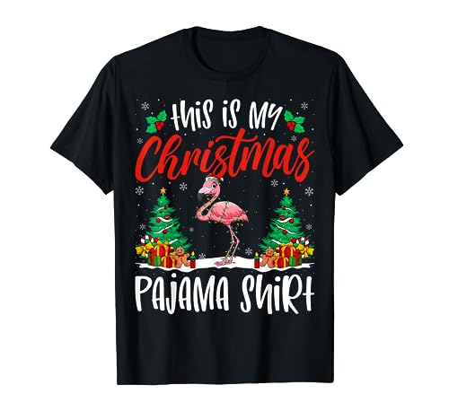My Flamingo Christmas Xmas Pajama Shirt - Flamingo Lover Camiseta