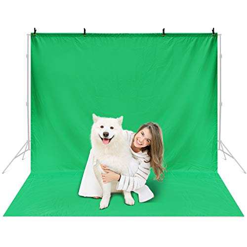 Amzdeal Photography Background Screen 10X13ft Ironable Washable Polyester-Cotton Blended Photography Backdrop Green
