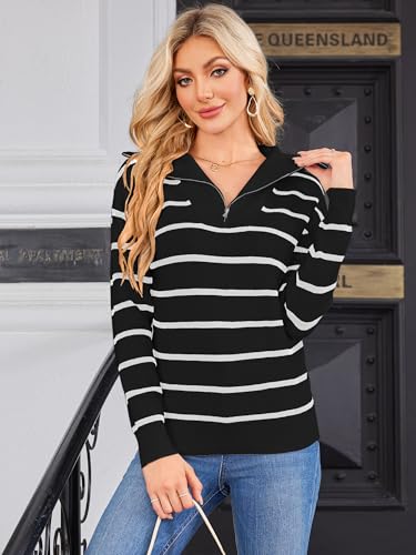 HDLTE Trendy Sweaters for Women 2025 – Striped Tunic Pullover Sweaters Long Sleeve Tops Fall Winter Outfits Clothes2