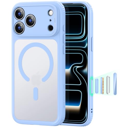 Image of ESR for iPhone 17 Pro Case, Camera Control Cover, Compatible with MagSafe Accessories, TPU, Military-Grade Drop Protection, Shock-Absorbing Air Guard Corners, Hybrid Series, Light Blue