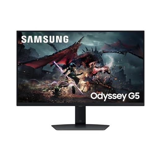 Samsung Monitor Gaming Odyssey G5 (S27DG502), Flat, 27", 2560x1440 (QHD), IPS, 180Hz, 1 ms, AMD FreeSync, Adaptive Sync, HDMI, Display Port, Ingresso Audio, HAS, Pivot, Flicker Free
