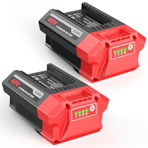 Image of PENGJBATTER 2 Packs 40V 6000mAh Lithium Battery Compatible for SKIL PWRCORE 40V Battery BY8708C-01, BY8705-00, BY8708-00,BY8723C-00, BL4713C-1, Compatible with Skil PWR CORE 40 Volt Tools