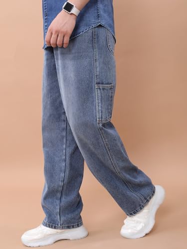 Image of Highlander Men's Relaxed Fit Jeans | Mid-Rise | Heavy Fade | Jeans for Man