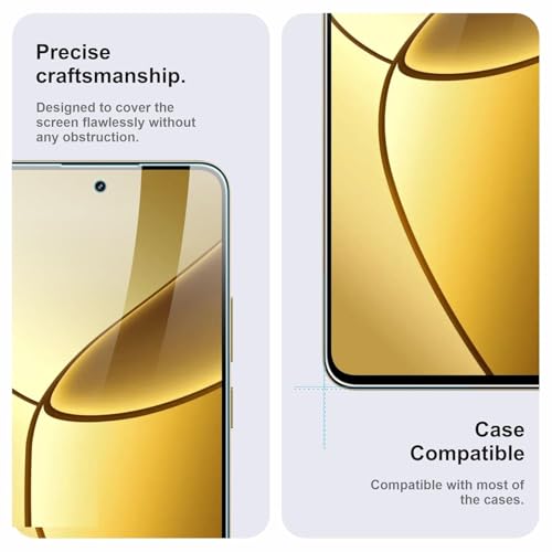 Image of MACLEN Original Premium Hd Curved Edges Tempered Glass For Realme 13 4G With Full Edge To Edge Coverage And Easy Installation Kit (Pack of 1)