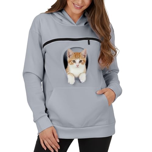 Haut Chaud et Doux pour Tenue Décontractée Sweat-Shirt d'hiver à Capuche Idéal pour le Cocooning