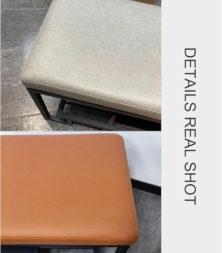Banc à chaussures entrée anti-désordre avec pouf de rangement compact