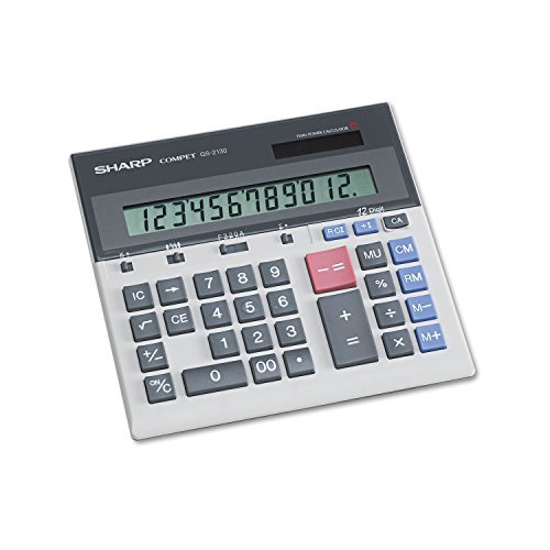 Sharp - 12-Digit LCD - QS-2130 Compact Desktop Calculator by Sharp