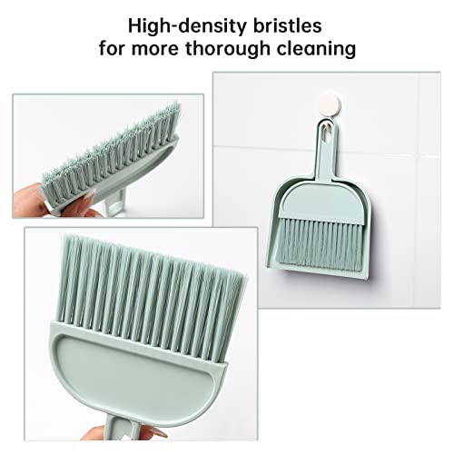 Mini Besen Tischfeger CTDMJ Schaufel Und Besen Set Kehrschaufel Und Besen Set Tischbesen Besen und Kehrschaufel Set Mini Kehrblech und Handfeger Besen für Haus, Büro, Schule und Haustier Reinigung – Bild 4