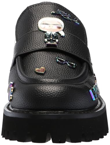 Image of Karl Lagerfeld Women's Gaston Lug Sole Loafer with Pin Embellishments
