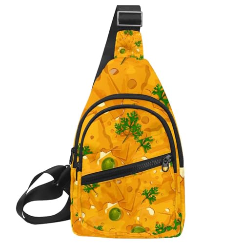 Mochila con patrón de queso compacta de 30x18cm para caminatas cómodas y ligeras