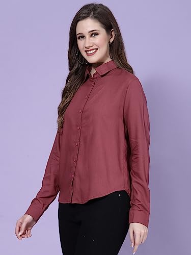 Image of OOMPH! Women's Cotton Regular Fit Floral Button Down Shirt