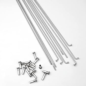 LUXU 14G J-curved Bicycle Steel Spokes, Diameter 2 Mm, 36 X Bicycle