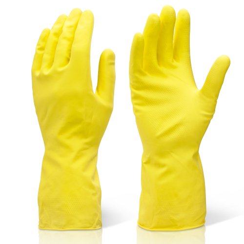 1x Extra Large Yellow Industrial Cleaning & Washing Up Rubber Gloves