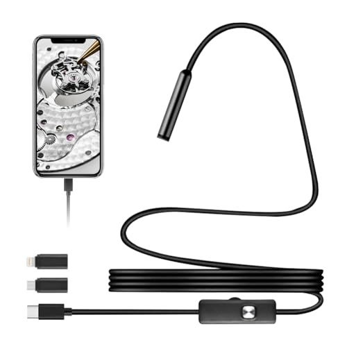 Endoskopkamera mit Licht, 1920 HD Endoskop-Kamera Handy mit 8 LED Licht, Rohrkamera Endoscope Camera, Wasserdicht IP67 für Android & iOS (16.4 ft / 5m)